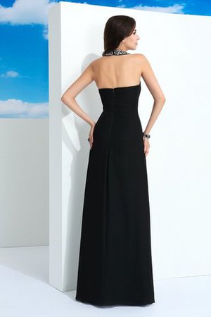 A Linie Chiffon Reißverschluss Nackenband Formelles Abendkleid - Bild 2