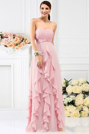 Robe demoiselle d'honneur longue plissé de bustier jusqu'au sol au drapée - Photo 21