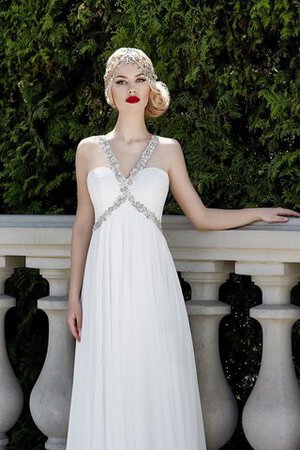 Romántico Vestido de Novia de Abalorio de Largo de Hasta el suelo de Escote Corazón - Foto 2
