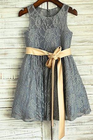 Robe de cortège enfant naturel fermeutre eclair de princesse ceinture col u profond - Photo 1