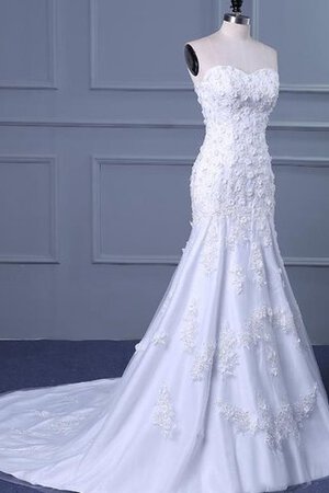 Spitze Meerjungfrau Stil Paillette ein Schulterfreies Satin Brautkleid mit Blume - Bild 2