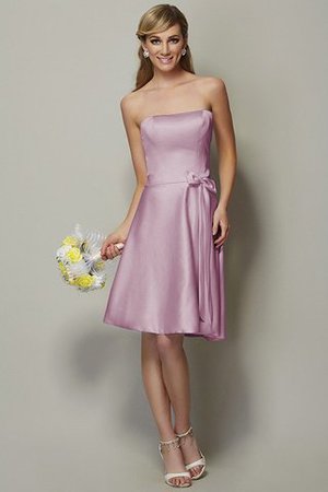 Normale Taille Ärmelloses A-Linie Prinzessin Trägerloser Ausschnitt Brautjungfernkleid - Bild 20
