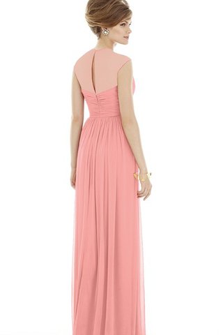 Robe demoiselle d'honneur de col en v ruché croisade jusqu'au sol en chiffon - Photo 2