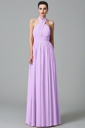 Robe demoiselle d'honneur a-ligne de princesse de lotus de dos nu avec chiffon - Photo 19