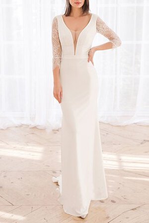 Dreiviertel Länge Ärmeln Junoesque Spitze Reißverschluss Bescheidenes Brautkleid - Bild 1