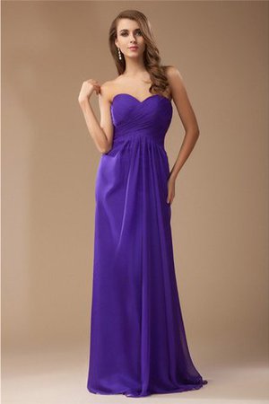 Empire Taille Ärmelloses Enges Chiffon Bodenlanges Brautjungfernkleid - Bild 1