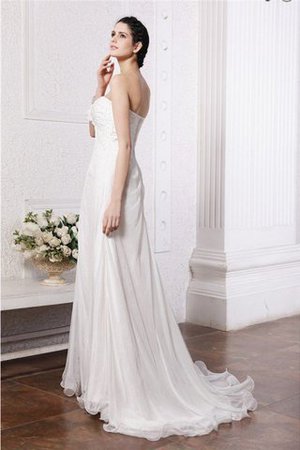 Robe de mariée facile de princesse en chiffon avec zip manche nulle - Photo 2