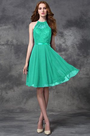 Chiffon Normale Taille Prinzessin Knielanges Mini Brautjungfernkleid - Bild 14