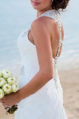 Abito da Sposa Elegante classico a Spiaggia Semplice Senza Maniche seducente - Foto 3