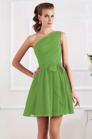 A Linie Prinzessin Ärmelloses Brautjungfernkleid mit Drapierung mit Rücken Schnürung - Bild 13