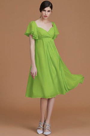 Vestido de Dama de Honor de Natural de Hasta la Rodilla de Manga corta de Cremallera - Foto 20