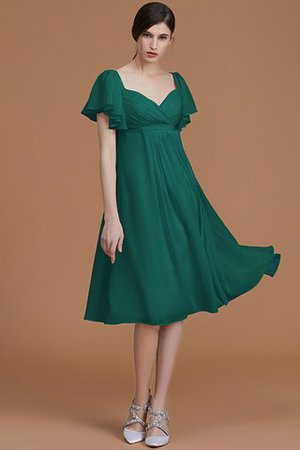Vestido de Dama de Honor de Natural de Hasta la Rodilla de Manga corta de Cremallera - Foto 15