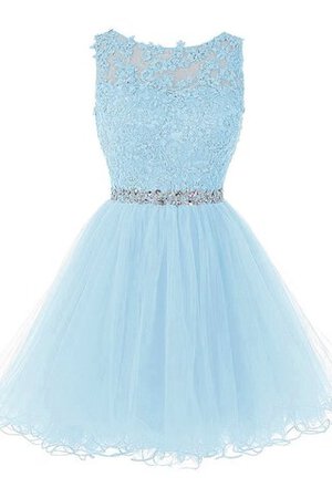 Robe de cocktail fermeutre eclair au niveau de genou textile en tulle onirique nature - Photo 1