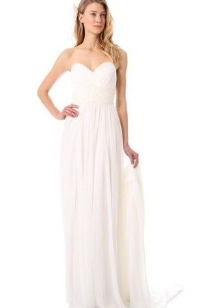 Robe de mariée décontracté avec chiffon avec sans manches ceinture au bord de la mer - Photo 1