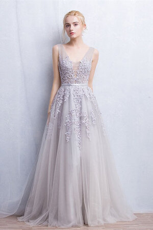 Elegante Vestido de Fiesta de Corte-A de Abalorio de Brillante - Foto 1