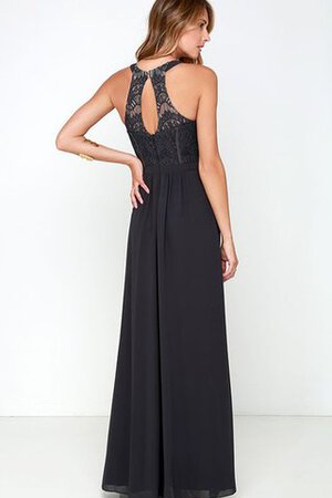 Robe demoiselle d'honneur plissé simple au niveau de cou avec sans manches - Photo 12