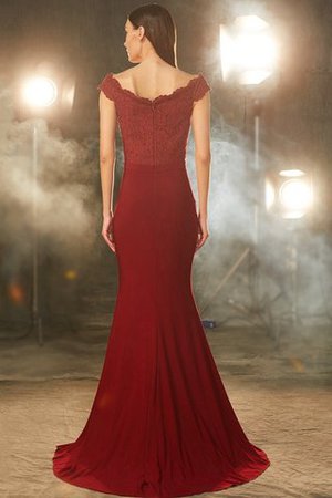 Sweep Zug Schulterfrei Ärmelloses Anständiges Abendkleid mit Bordüre - Bild 2