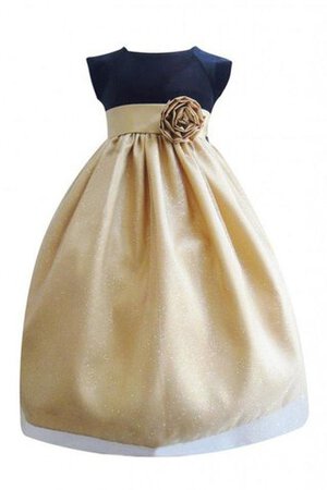 A-Line Empire Taille Blumenmädchenkleid mit gekappten Ärmeln mit Blume - Bild 1