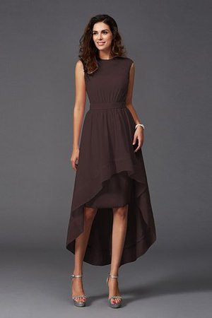 Normale Taille Reißverschluss Prinzessin A Linie Brautjungfernkleid mit Schleife - Bild 7