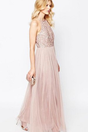 Robe demoiselle d'honneur facile femme branché de dos nu avec sans manches avec zip - Photo 3
