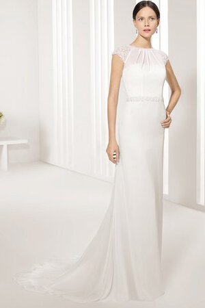 Klassisches Perlenbesetztes Garten formelles swing Brautkleid mit Perlengürtel - Bild 1