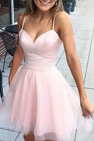 Robe de bal bref avec sans manches en tulle de princesse ligne a - Photo 1