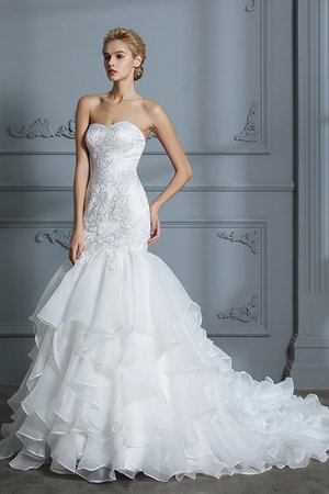 Abito da sposa moda a chiesa squisito convenzionale senza maniche con bottone - Foto 5