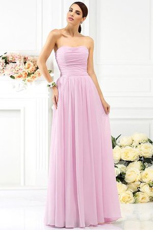 Vestido de Dama de Honor de Sin mangas de Largo de Escote sin tirantes de Plisado - Foto 22