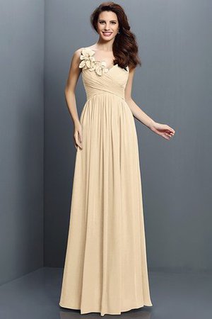 Robe demoiselle d'honneur plissage longue jusqu'au sol de col en v avec chiffon - Photo 6