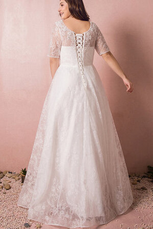 Robe de mariée en satin col en bateau noble ligne a romantique - Photo 2