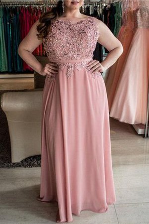 Bateau Ärmelloses Bodenlanges Ballkleid aus Chiffon in Übergröße - Bild 1