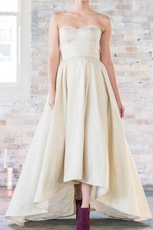 Vorn kurz hinten lang A-Line bescheidenes luxus Brautjungfernkleid mit Schmetterlingsknoten - Bild 1