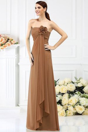 Robe demoiselle d'honneur longue avec fleurs avec chiffon de bustier ligne a - Photo 4