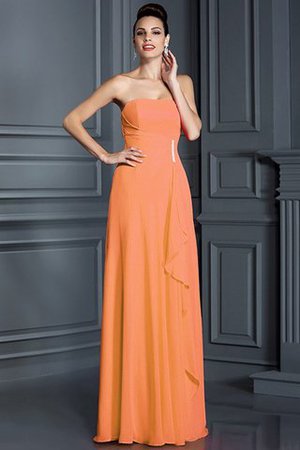 Robe demoiselle d'honneur manche nulle a-ligne en chiffon avec zip de princesse - Photo 20