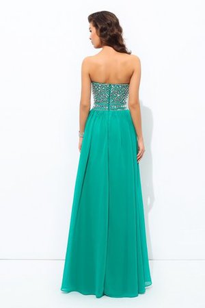Ärmelloses Chiffon A-Linie Formelles Abendkleid mit Reißverschluss - Bild 2