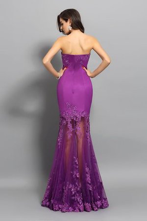 Robe de bal sexy de sirène avec chiffon de col en cœur avec sans manches - Photo 2