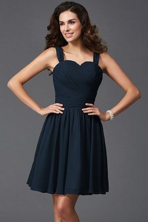 Prinzessin Reißverschluss Seide wie Satin A-Line Brautjungfernkleid mit Spaghettiträger - Bild 10