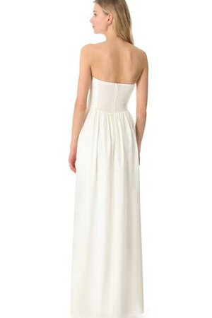 Natürliche Taile Chiffon trägerlos Etui gerüschtes Brautkleid mit offenen Rücken - Bild 2