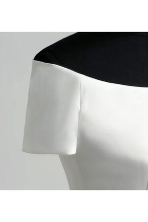 Vestido de Novia de Hasta el suelo de Cremallera de Volante de Camiseta de Manga corta - Foto 9