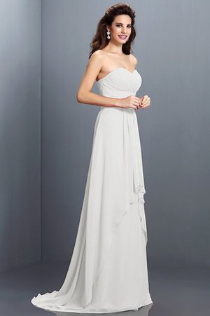A Linie Ärmellos Prinzessin Sittsames Brautjungfernkleid mit Reißverschluss - Bild 16