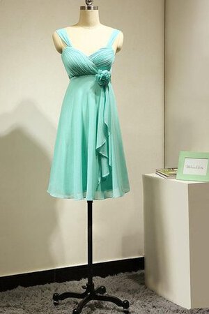Ärmelloses a linie knielanges mini Brautjungfernkleid mit Plissierungen - Bild 1