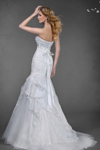 Robe de mariée naturel avec sans manches au drapée de col en cœur de sirène - Photo 2