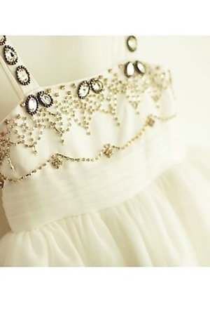 Robe de cortège enfant de princesse avec fleurs avec zip avec perle longueur mollet - Photo 4