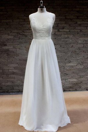 Abito da Sposa in Chiffon con Bottone Buco Della Serratura Schiena a riva Corto A Terra - Foto 1