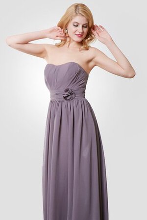 A-Linie Herz-Ausschnitt Ärmelloses Chiffon schlichtes Elegantes Brautjungfernkleid - Bild 5