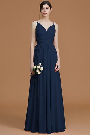 Abito da Damigella A Terra Naturale Principessa in Chiffon A-Line - Foto 16