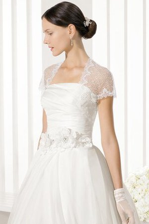 Robe de mariée luxueux formelle textile taffetas de traîne courte avec zip - Photo 3