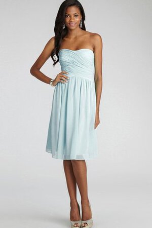 Abito da Damigella con Criss-cross senza spalline in Chiffon con Increspato Corto - Foto 30