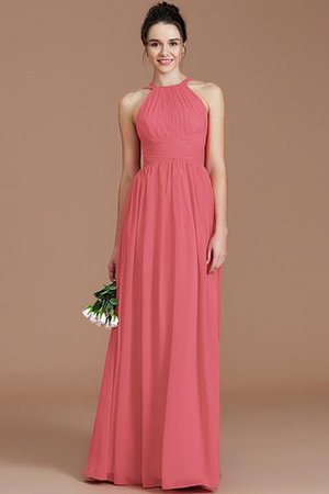 Normale Taille A-Linie Prinzessin Gerüschtes Bodenlanges Brautjungfernkleid - Bild 30