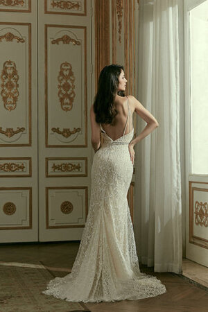 Robe de mariée fermeutre eclair avec perles absorbant longueur au ras du sol elégant - Photo 2